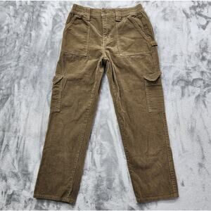 Indigo‎ Rising Pants Womens 5/27 Brown Corduroy Cargo Straight Leg Casual Preppy